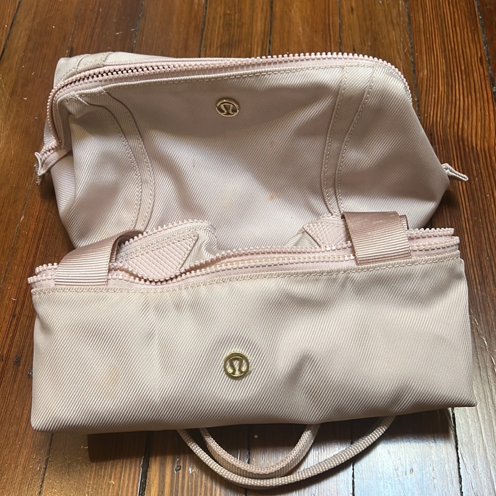 Lululemon Pink Travel Set- foldable bag and toiletries bag